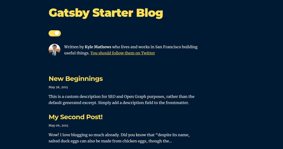 Como implementar um switch de tema dark/light no Gatsby com Styled Components